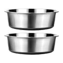 Premium Stainless Steel Cat Bowls - Non-Slip, 3.8 Cup, 2-Pack thumbnail
