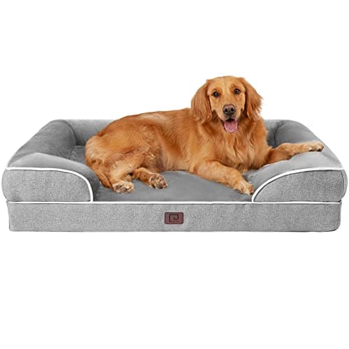 Orthopedic Memory Foam Dog Bed with Bolster Sides - Extra Large