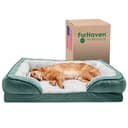 Furhaven Cooling Gel Sofa Dog Bed - Jumbo for Dogs Up to 95 lbs thumbnail