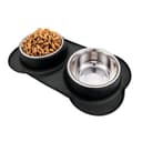 Non-Slip Stainless Steel Cat Bowl Set with Spill-Proof Mat thumbnail