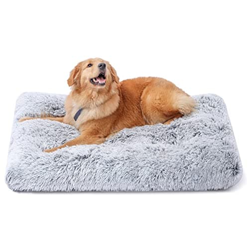 Premium Plush Dog Bed - Washable Crate Pad for Medium & Large Dogs