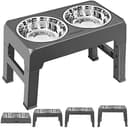 Adjustable Elevated Cat Bowls - 4 Heights, Stainless Steel thumbnail