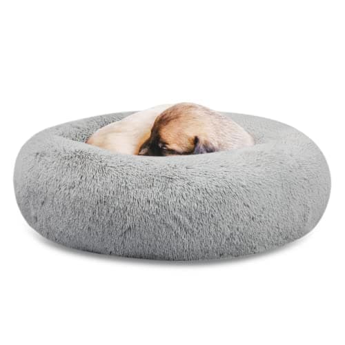 SAVFOX Anti-Anxiety Calming Dog Bed - Plush Donut Pet Bed