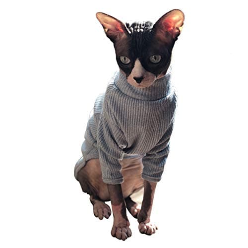 Premium Turtleneck Cat Sweater for Sphynx & Hairless Breeds