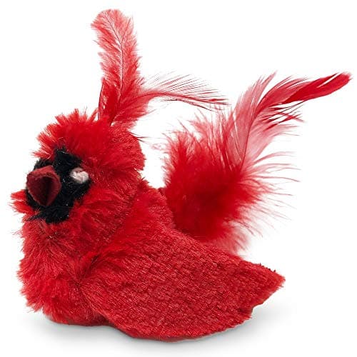 RealBirds Interactive Chirping Cat Toy with Catnip & Feathers