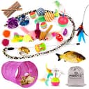 Complete 28-Piece Interactive Cat Toy Set with Tunnel & Wands thumbnail