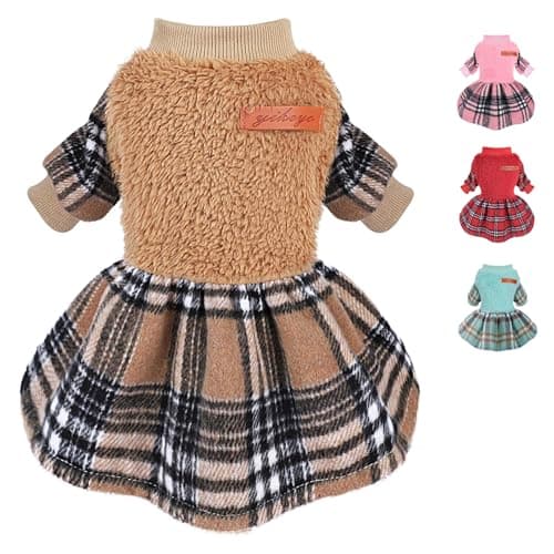 Warm Turtleneck Sweater Dress for Small Dogs - Winter Coat