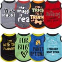 8-Pack Dog T-Shirts with Funny Letters - Soft & Breathable thumbnail