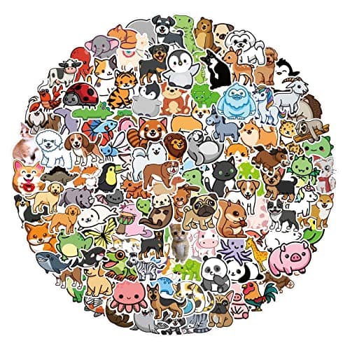 200-Pack Cute Animal Stickers for Pet Lovers & Kids