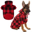 KOOLTAIL Plaid Dog Hoodie with Pocket - Warm Winter Coat thumbnail