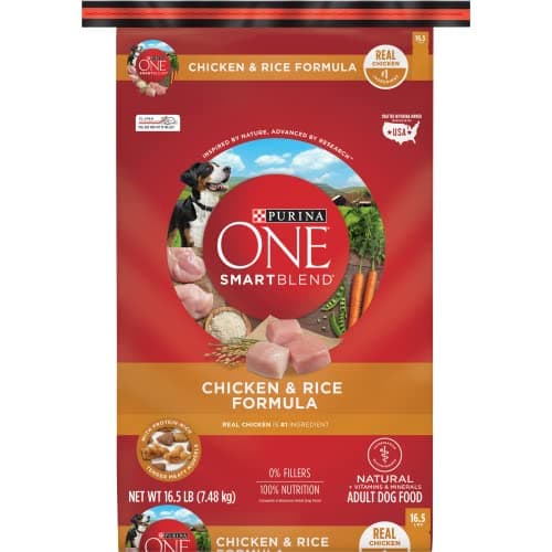 Purina ONE SmartBlend Chicken & Rice Dry Dog Food - 16.5 lb