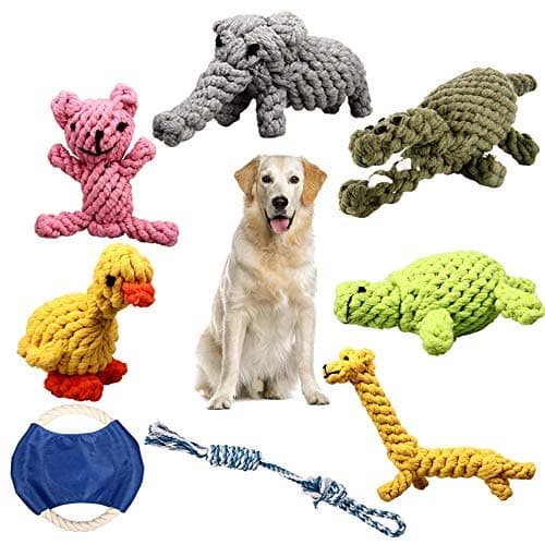 8-Piece Rope Toy Set for Puppies & Aggressive Chewers