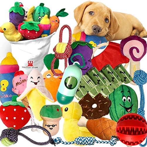 22-Piece Puppy Teething Toy Bundle - Plush, Rope & Interactive